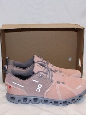 On Running Women’s Cloud Sneakers in Pink and Gray